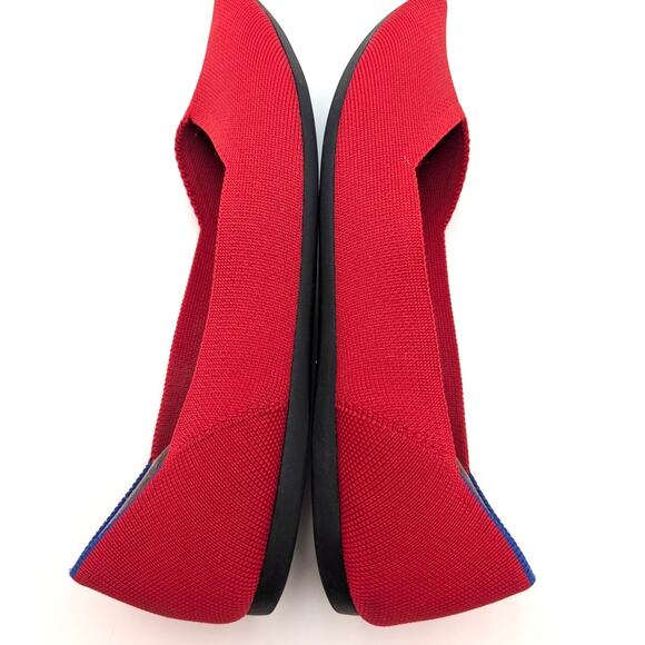 Rothy’s The Point II Pointed Toe Flat Shoes Women's Bright Red Size US8.5 EU39 - Picture 7 of 11